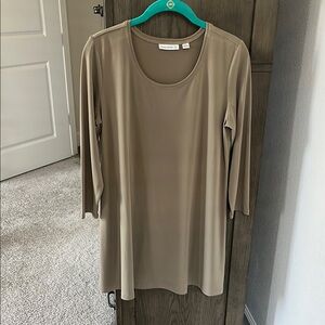 Susan Graver Taupe Tunic Top